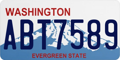 WA license plate ABT7589