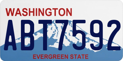 WA license plate ABT7592