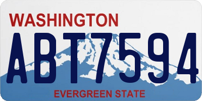 WA license plate ABT7594