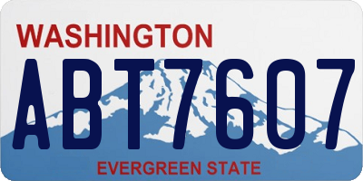 WA license plate ABT7607