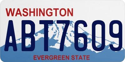 WA license plate ABT7609