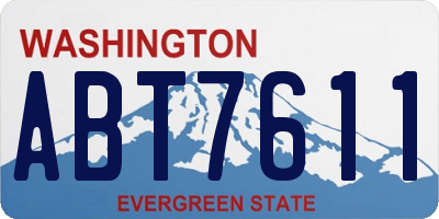 WA license plate ABT7611