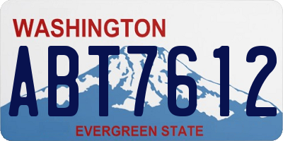 WA license plate ABT7612