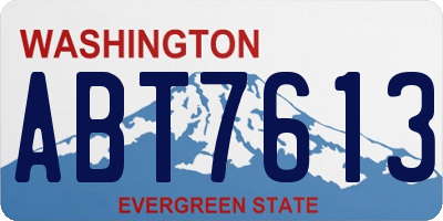 WA license plate ABT7613