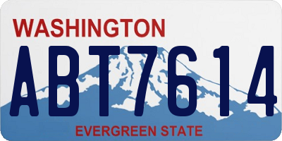 WA license plate ABT7614