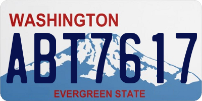 WA license plate ABT7617