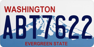WA license plate ABT7622