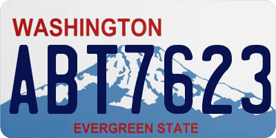 WA license plate ABT7623