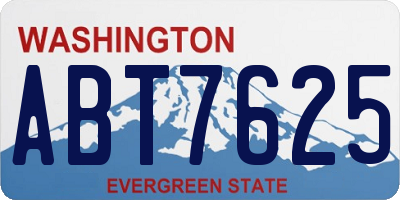WA license plate ABT7625