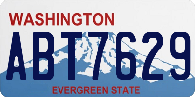 WA license plate ABT7629