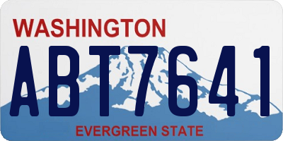 WA license plate ABT7641