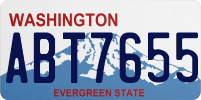 WA license plate ABT7655