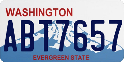 WA license plate ABT7657