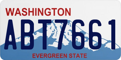 WA license plate ABT7661