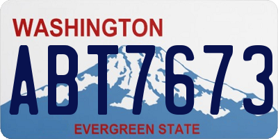 WA license plate ABT7673