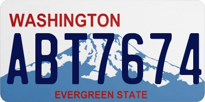 WA license plate ABT7674