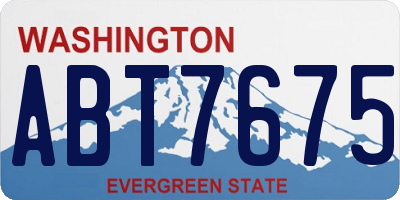 WA license plate ABT7675
