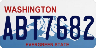WA license plate ABT7682