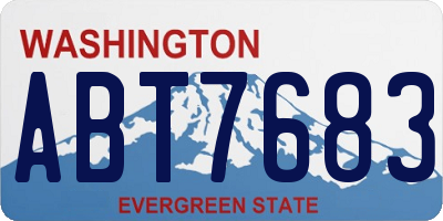 WA license plate ABT7683