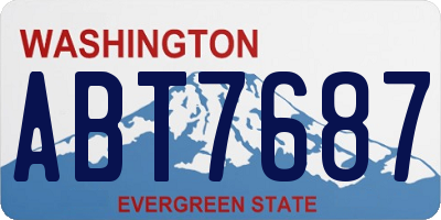 WA license plate ABT7687