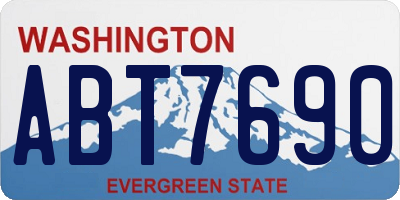 WA license plate ABT7690