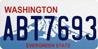 WA license plate ABT7693