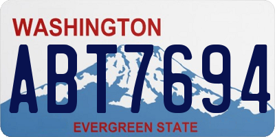 WA license plate ABT7694