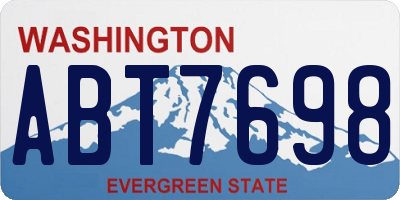 WA license plate ABT7698