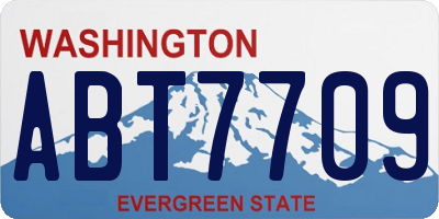 WA license plate ABT7709
