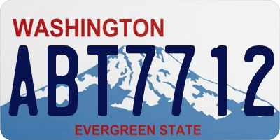 WA license plate ABT7712