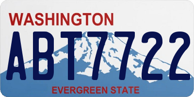 WA license plate ABT7722