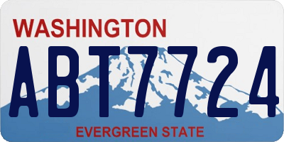 WA license plate ABT7724