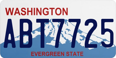 WA license plate ABT7725