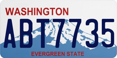 WA license plate ABT7735
