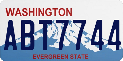 WA license plate ABT7744