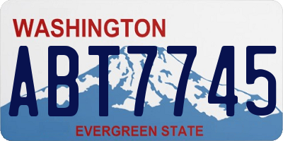 WA license plate ABT7745