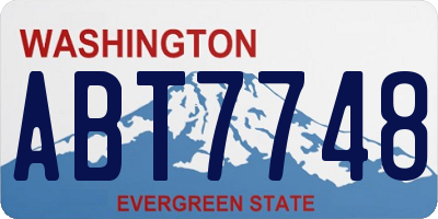 WA license plate ABT7748