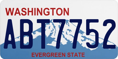 WA license plate ABT7752