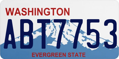 WA license plate ABT7753