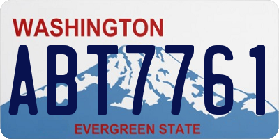 WA license plate ABT7761
