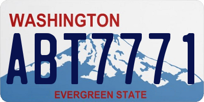 WA license plate ABT7771