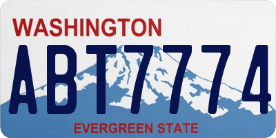 WA license plate ABT7774