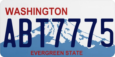 WA license plate ABT7775