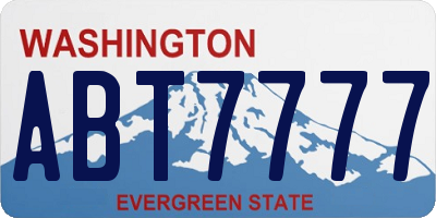 WA license plate ABT7777