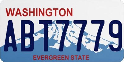 WA license plate ABT7779