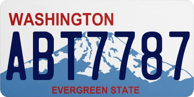 WA license plate ABT7787