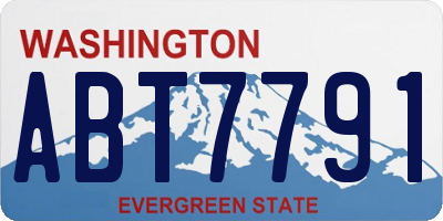 WA license plate ABT7791