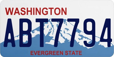 WA license plate ABT7794