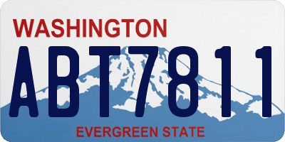 WA license plate ABT7811