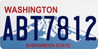 WA license plate ABT7812